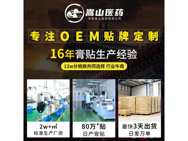 嵩山醫(yī)藥廠家直銷前列腺保健貼尿頻尿急尿痛男性成人貼膏藥貼批發(fā)