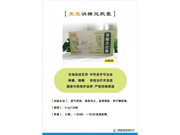 中西合劑--至寶消糖靈膠囊-煙臺中亞--控銷-中華老字號